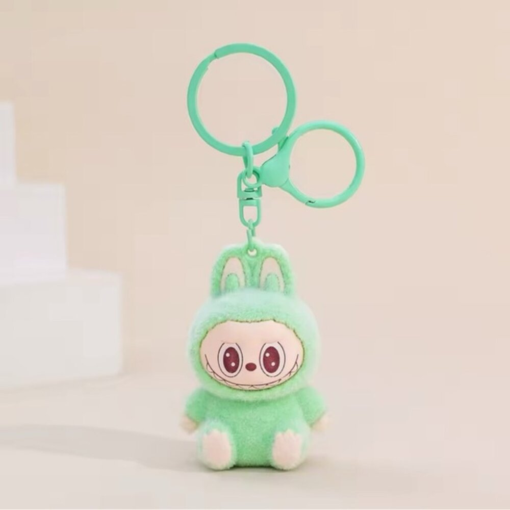 New in package mini Green Grape bunny Labubu Baby keychain dangeler figure clip